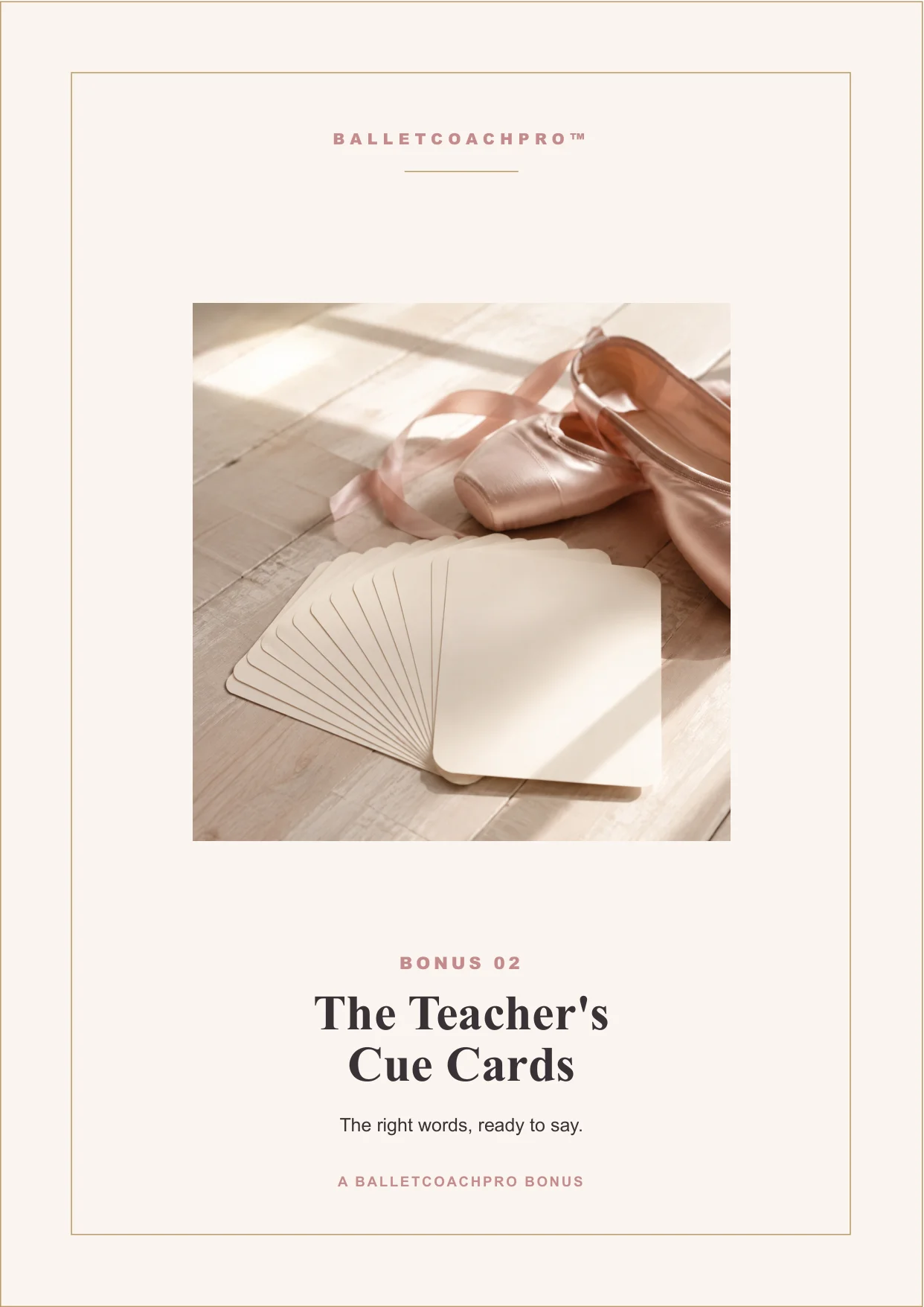 The Teacher's Cue Cards