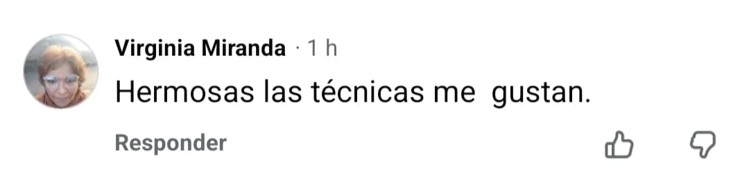 Comentario real: hermosas las técnicas