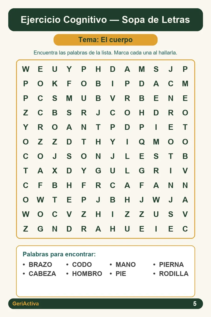 Plantilla de desencadenantes