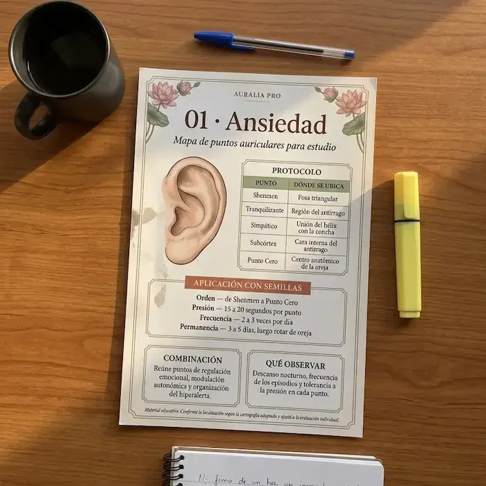 Lámina de protocolo de Auralia Pro en la consulta