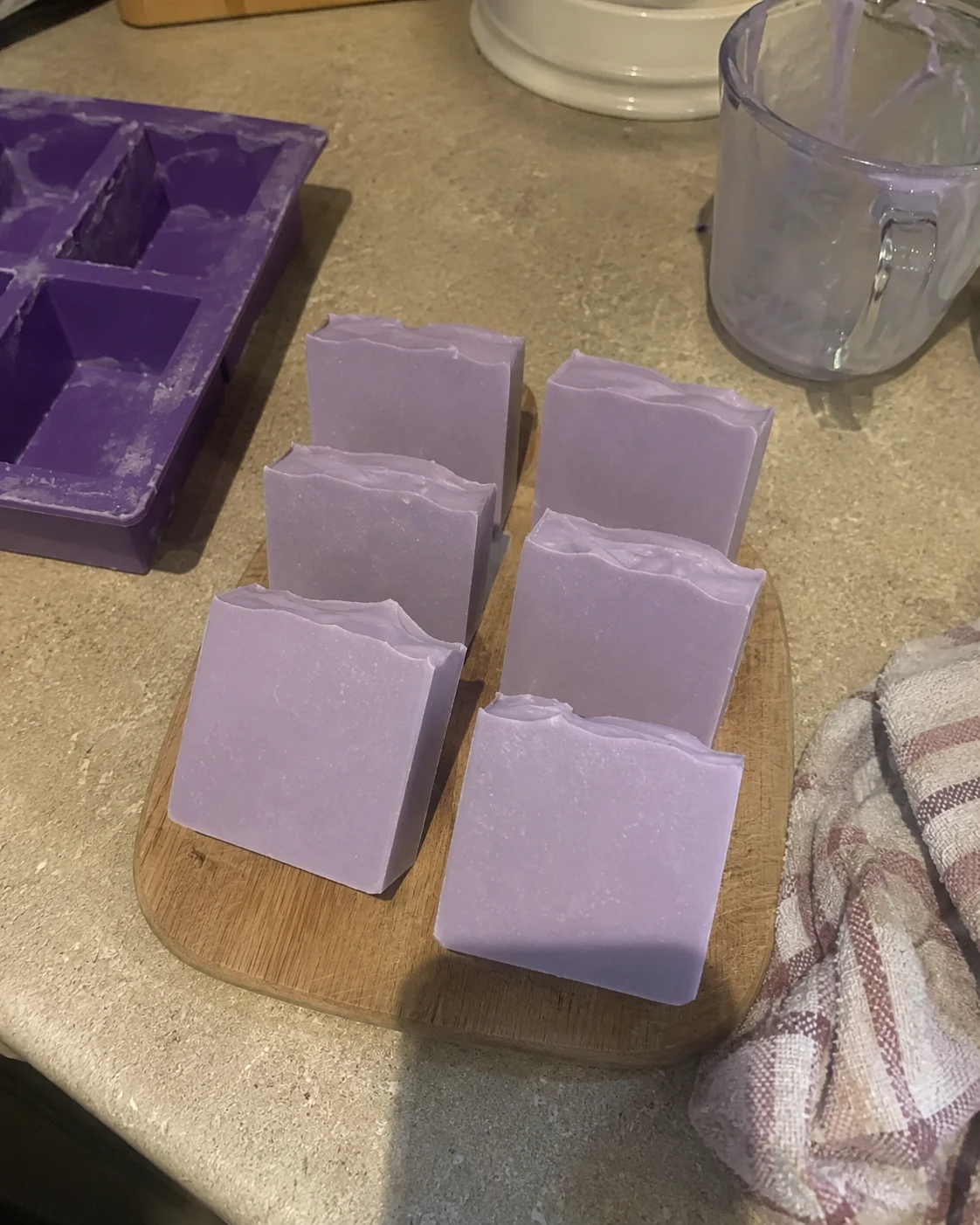 Handmade lavender soap bars