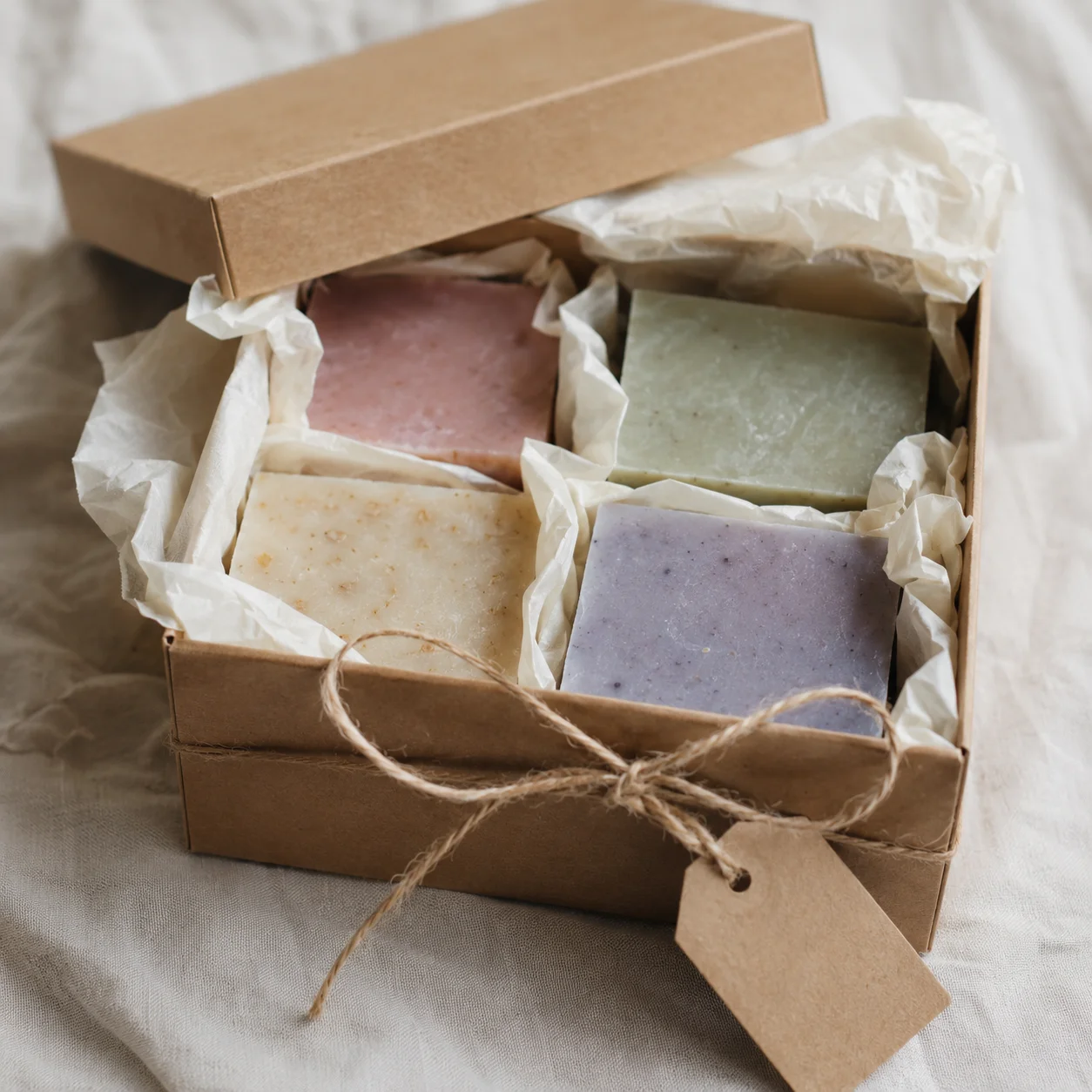 Boxed handmade soap gift set