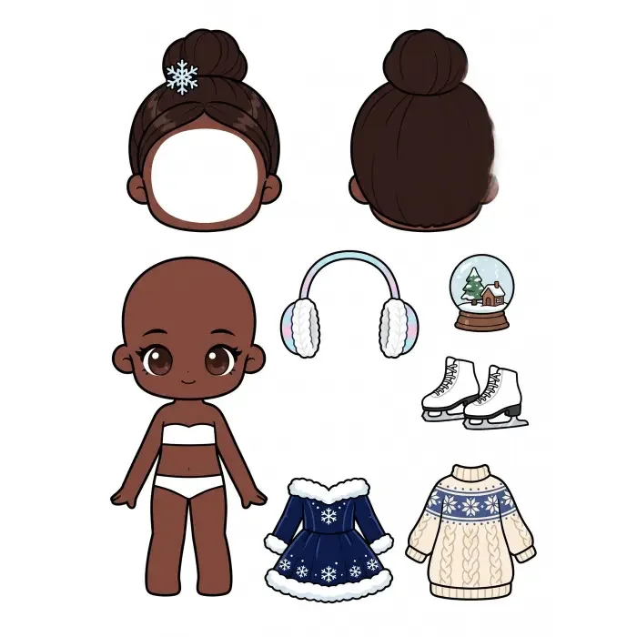 Christmas paper doll