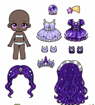 Galaxy paper doll