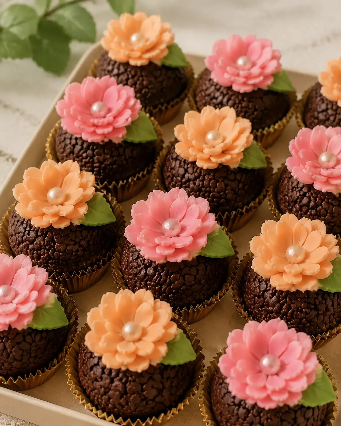 Brigadeiro floral