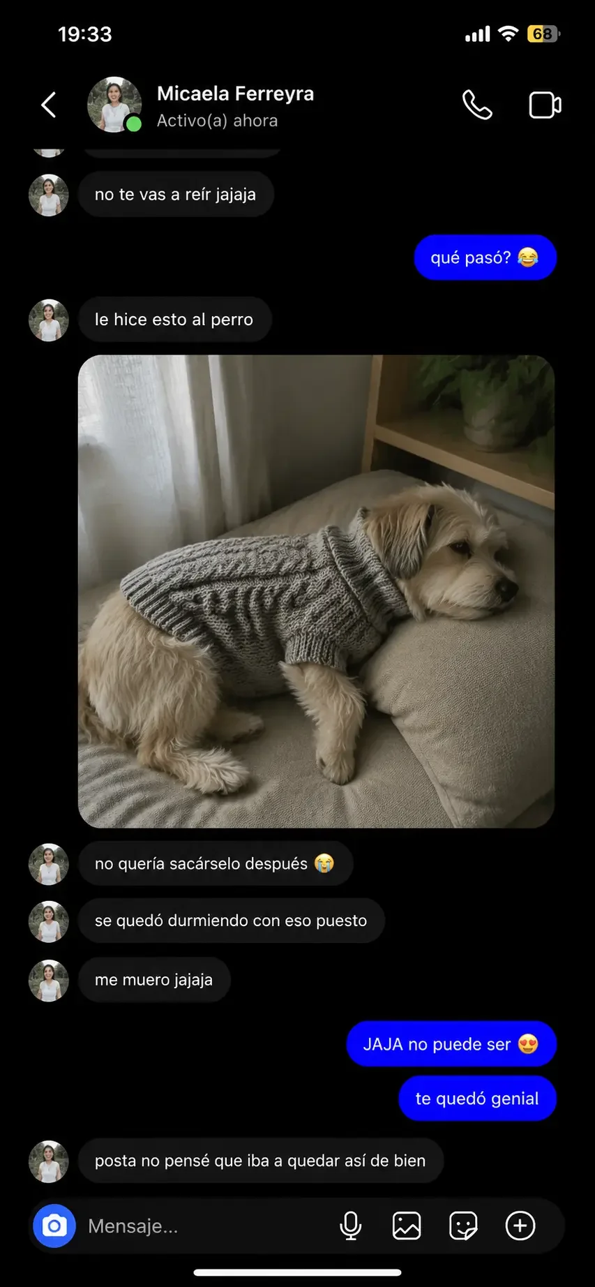 Mensaje de una tejedora
