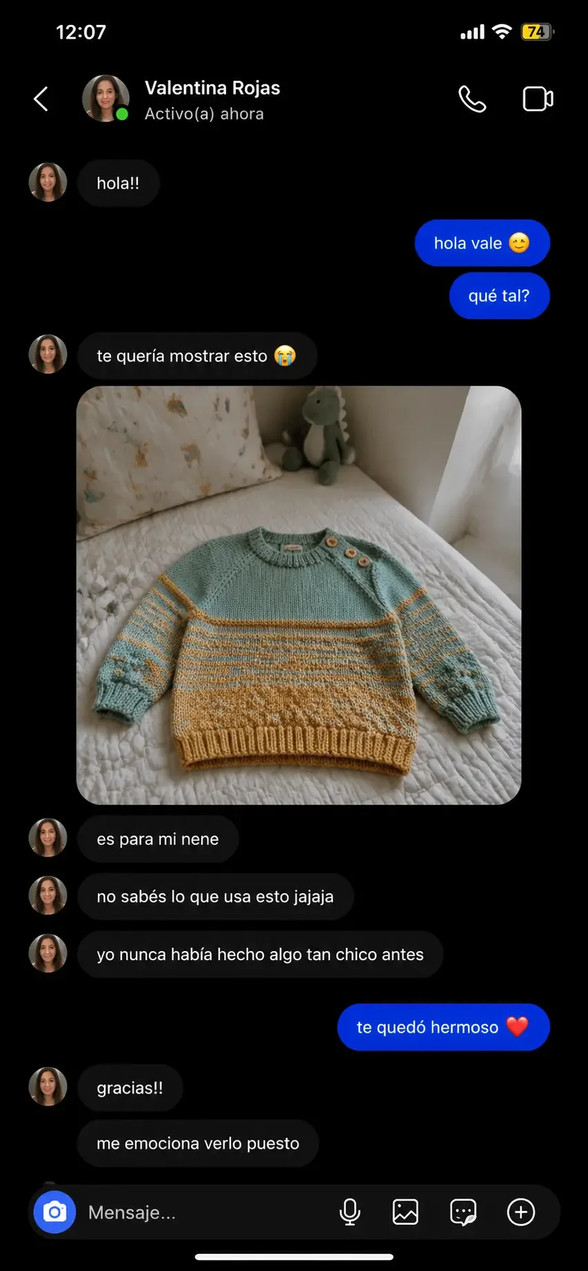 Mensaje de una tejedora