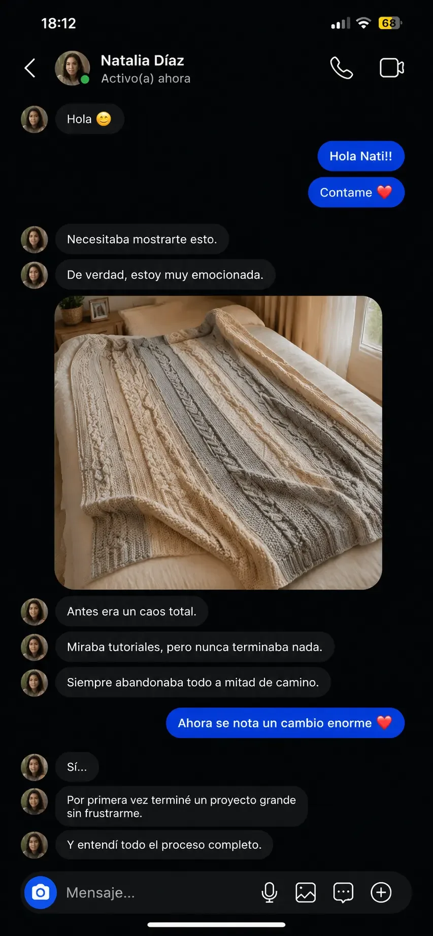 Mensaje de una tejedora