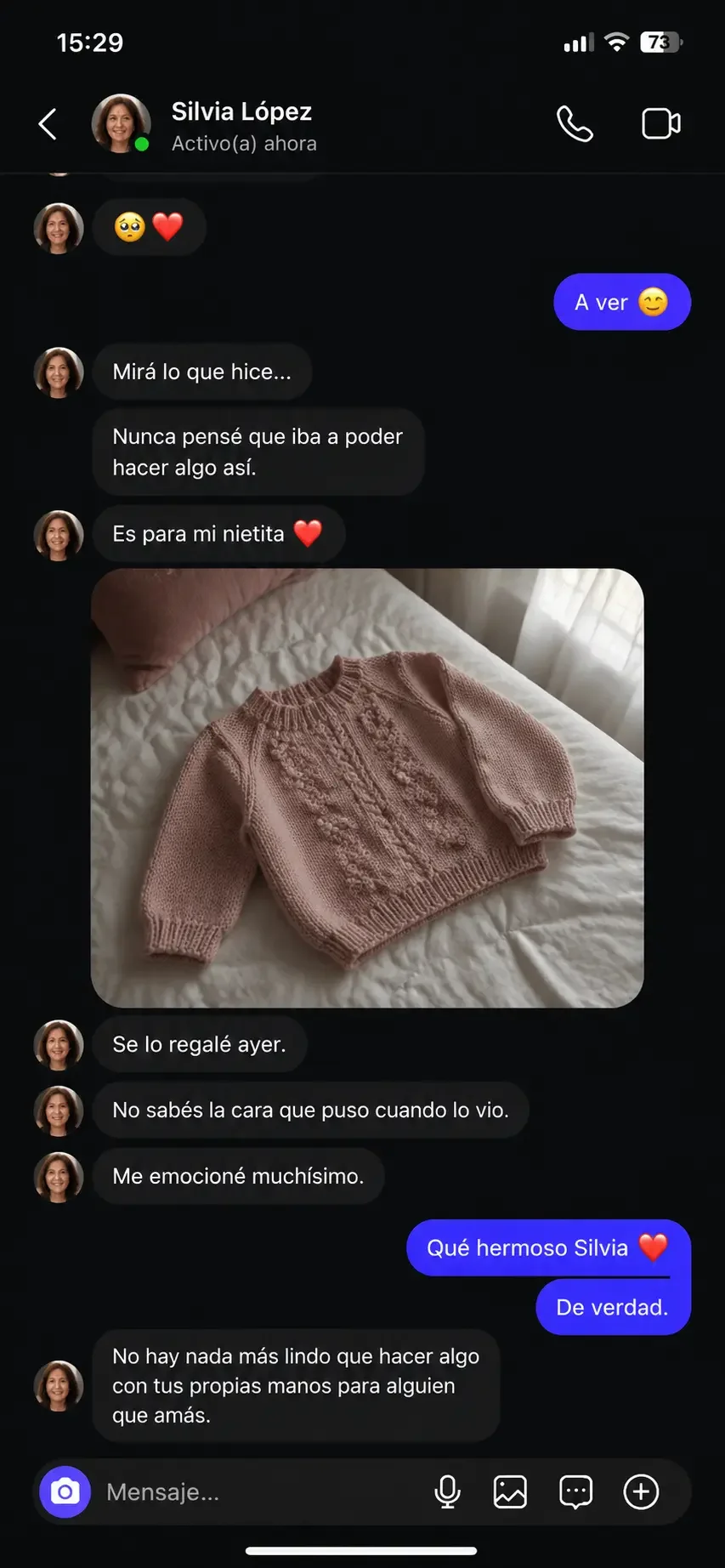 Mensaje de una tejedora