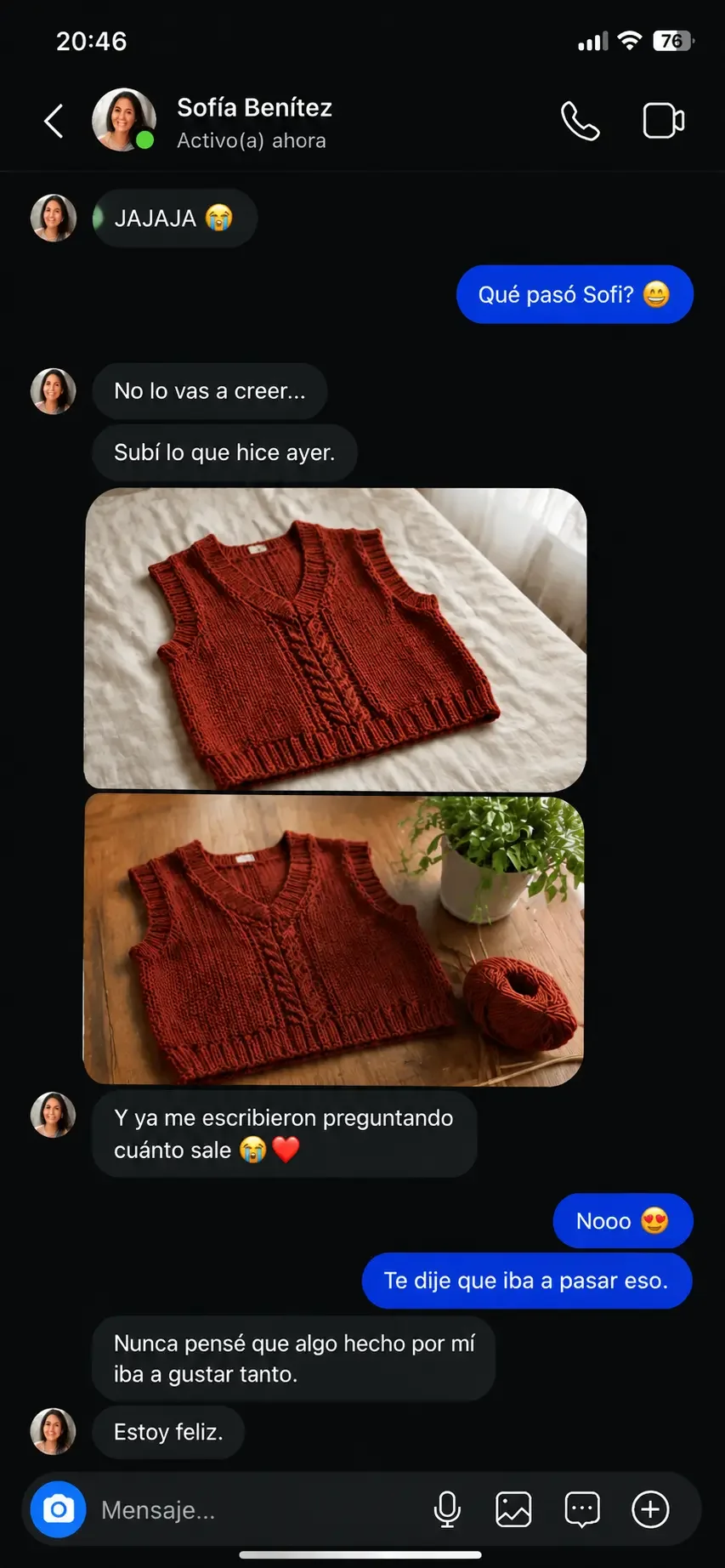 Mensaje de una tejedora