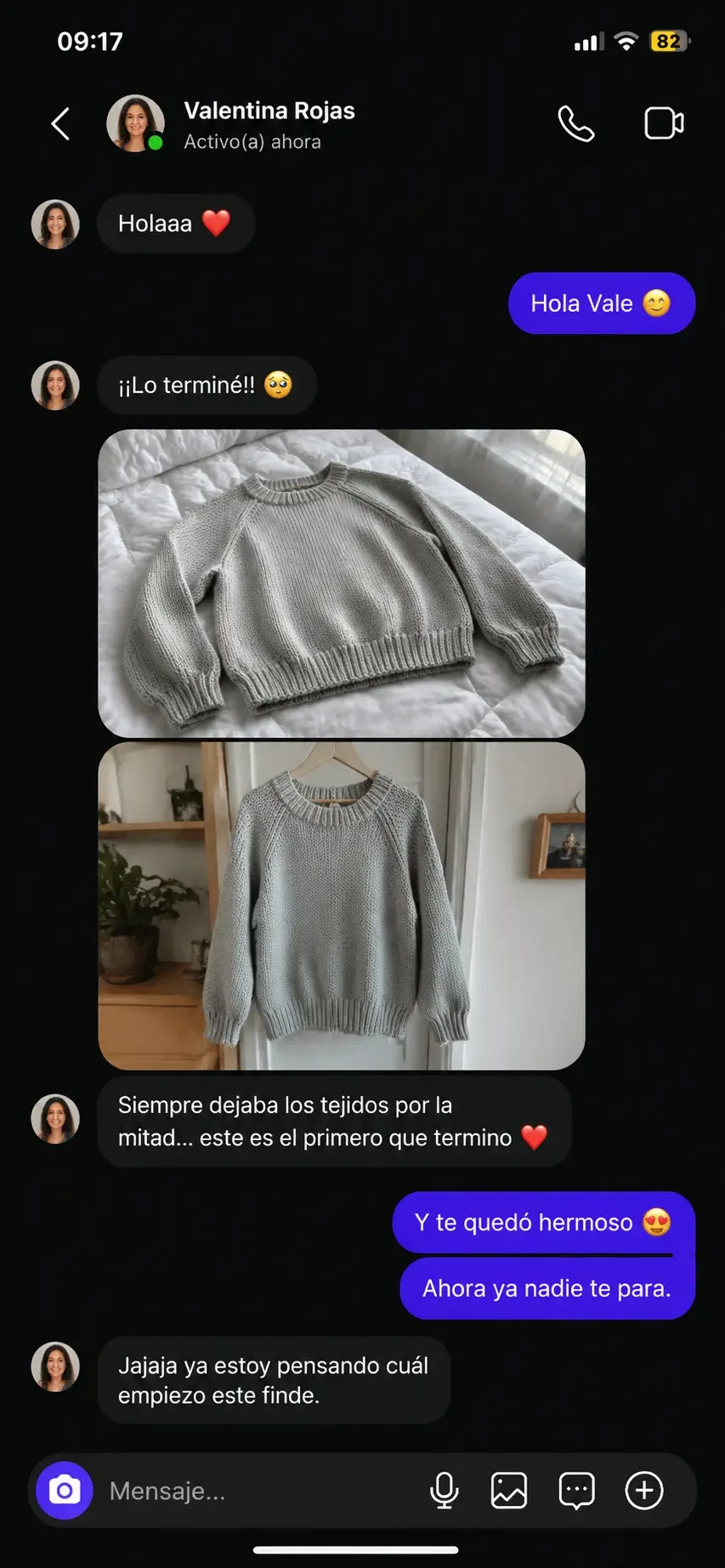 Mensaje de una tejedora
