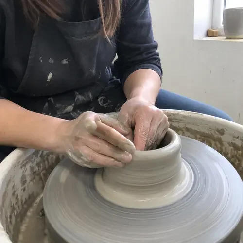 Ceramic platter made with the PLT family cut sheet