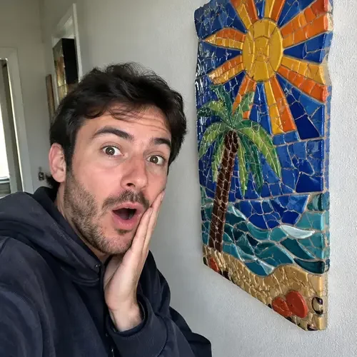 A piece made with the cut sheets