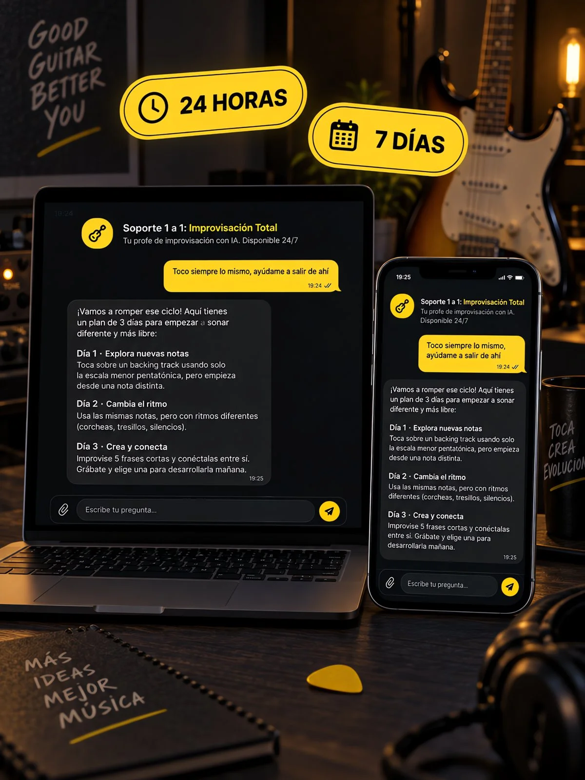 Profe IA en el celular y la computadora, 24 horas, 7 días
