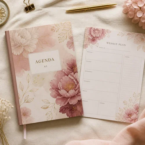 Printed planner pages