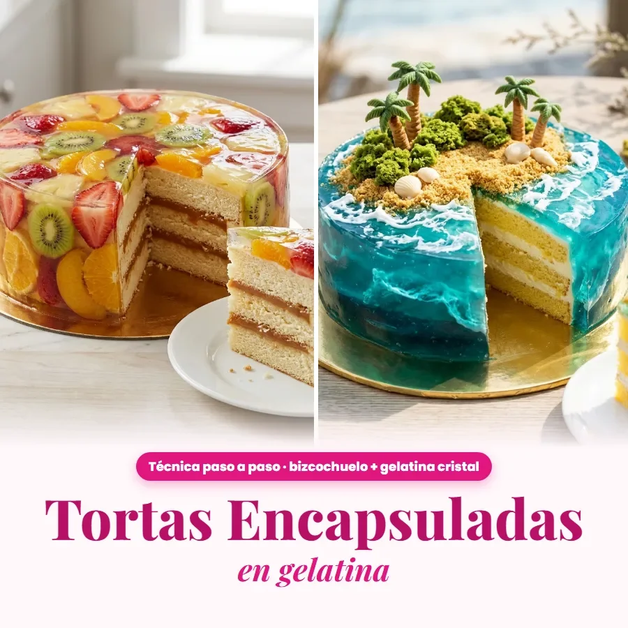 Tortas encapsuladas en gelatina