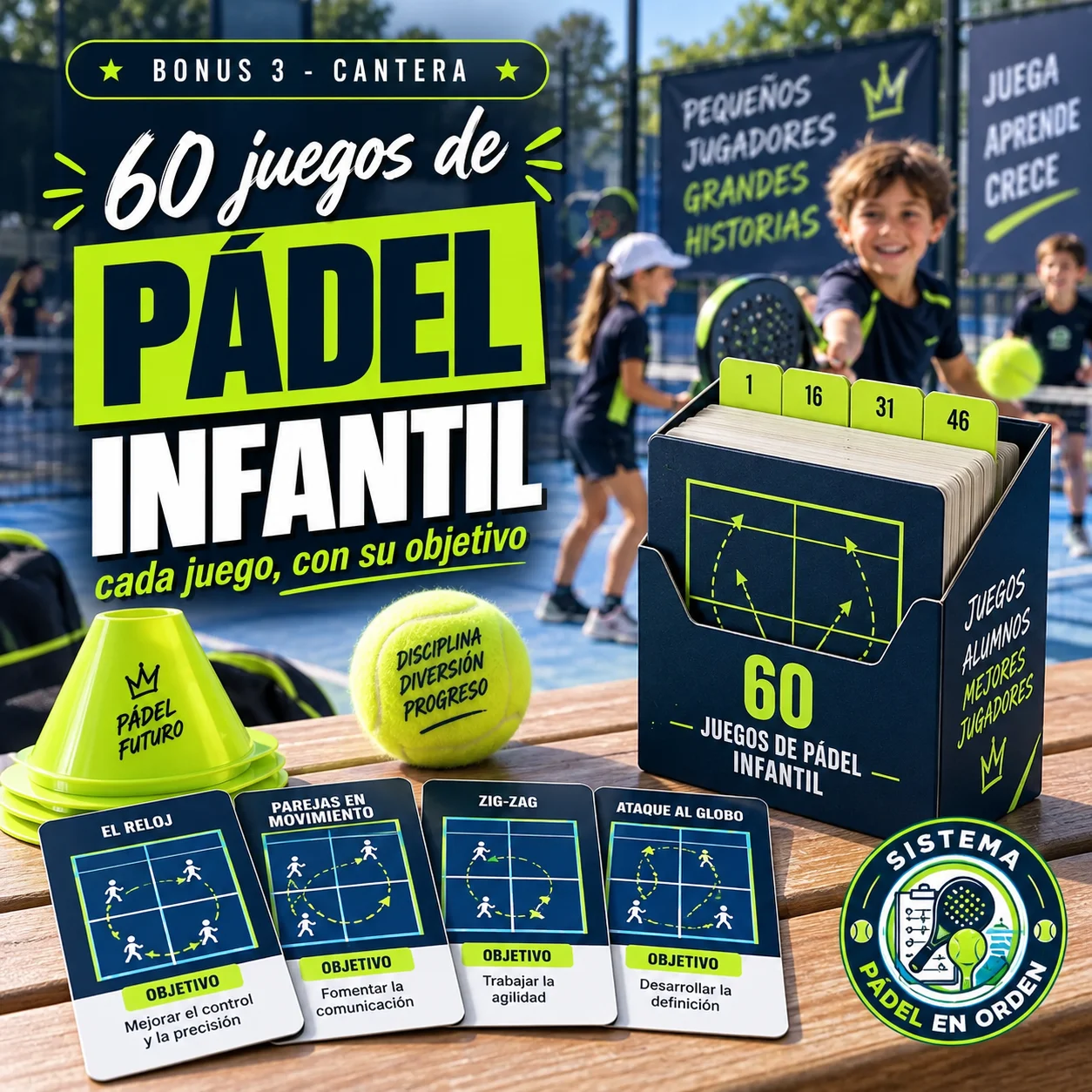 Bonus 3: 60 juegos de pádel infantil por objetivo