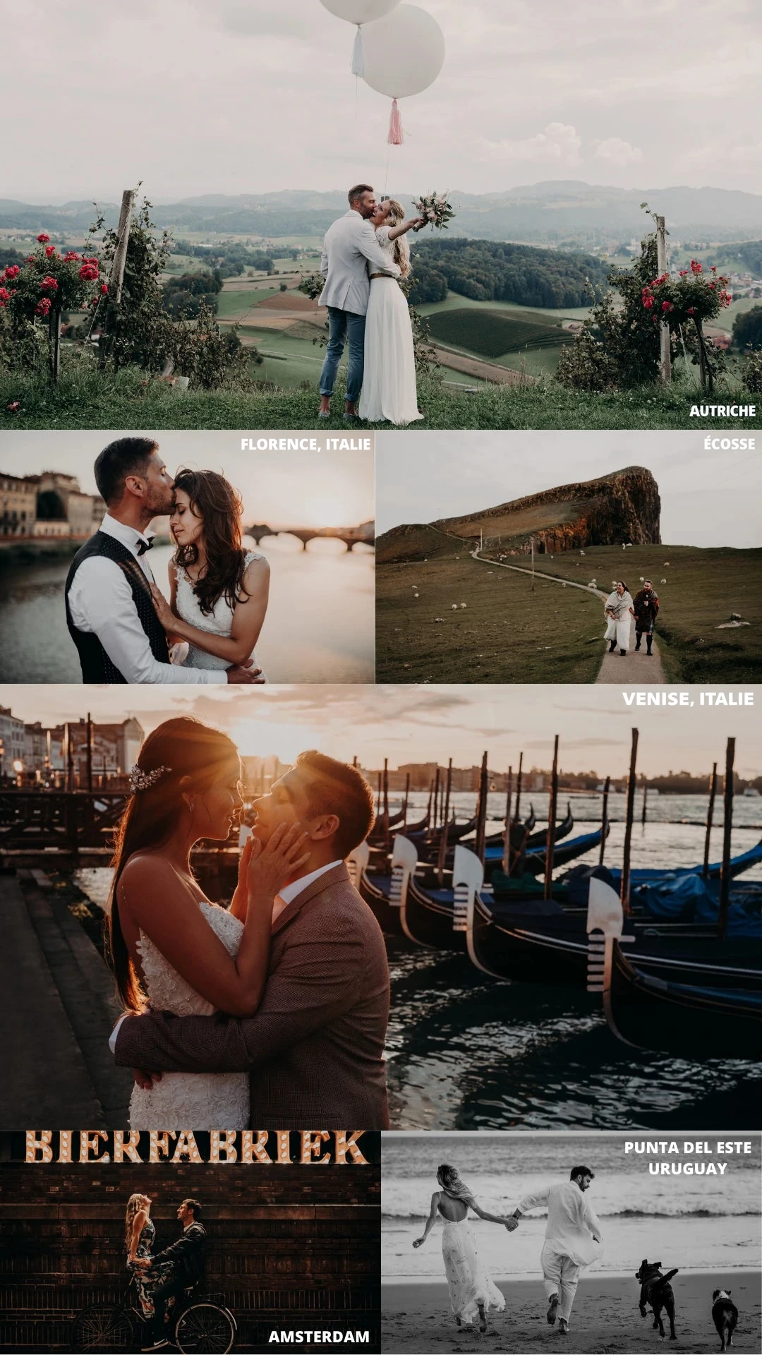 D'autres mariages photographiés par Nati Debortoli à travers le monde