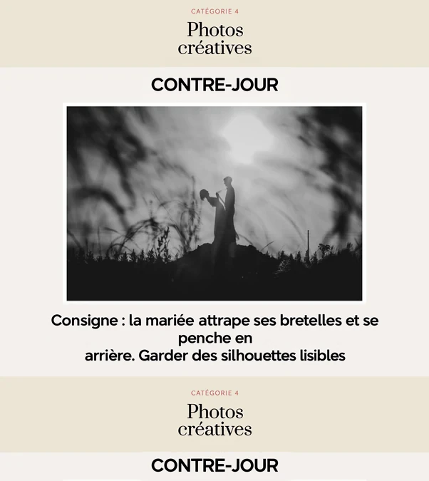 Intérieur du guide : cadrages créatifs