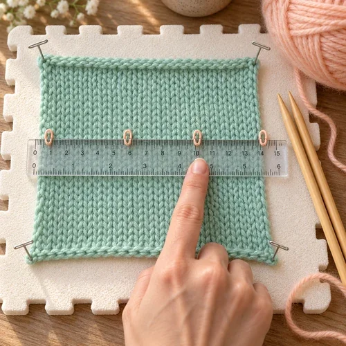 Step 2: match your gauge with a knitted swatch