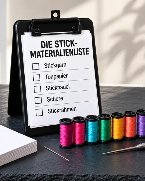 Die Stick-Materialienliste