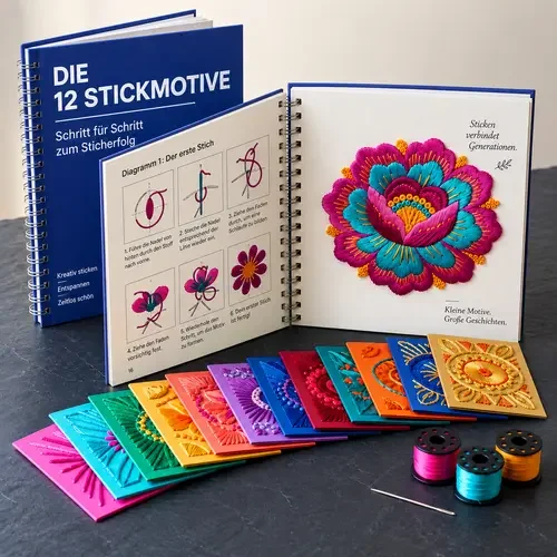 Die 12 Stickmotive