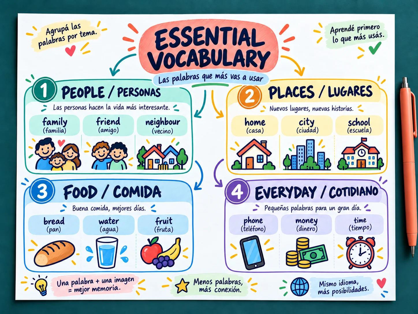 Mapa — Vocabulario esencial