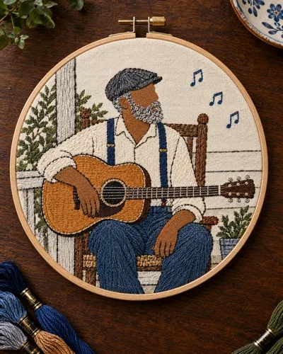 Finished Stitched Legends piece No. 05