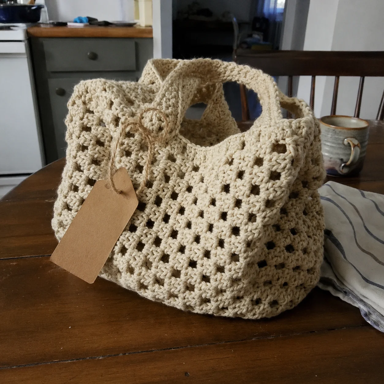 Crochet beach bag