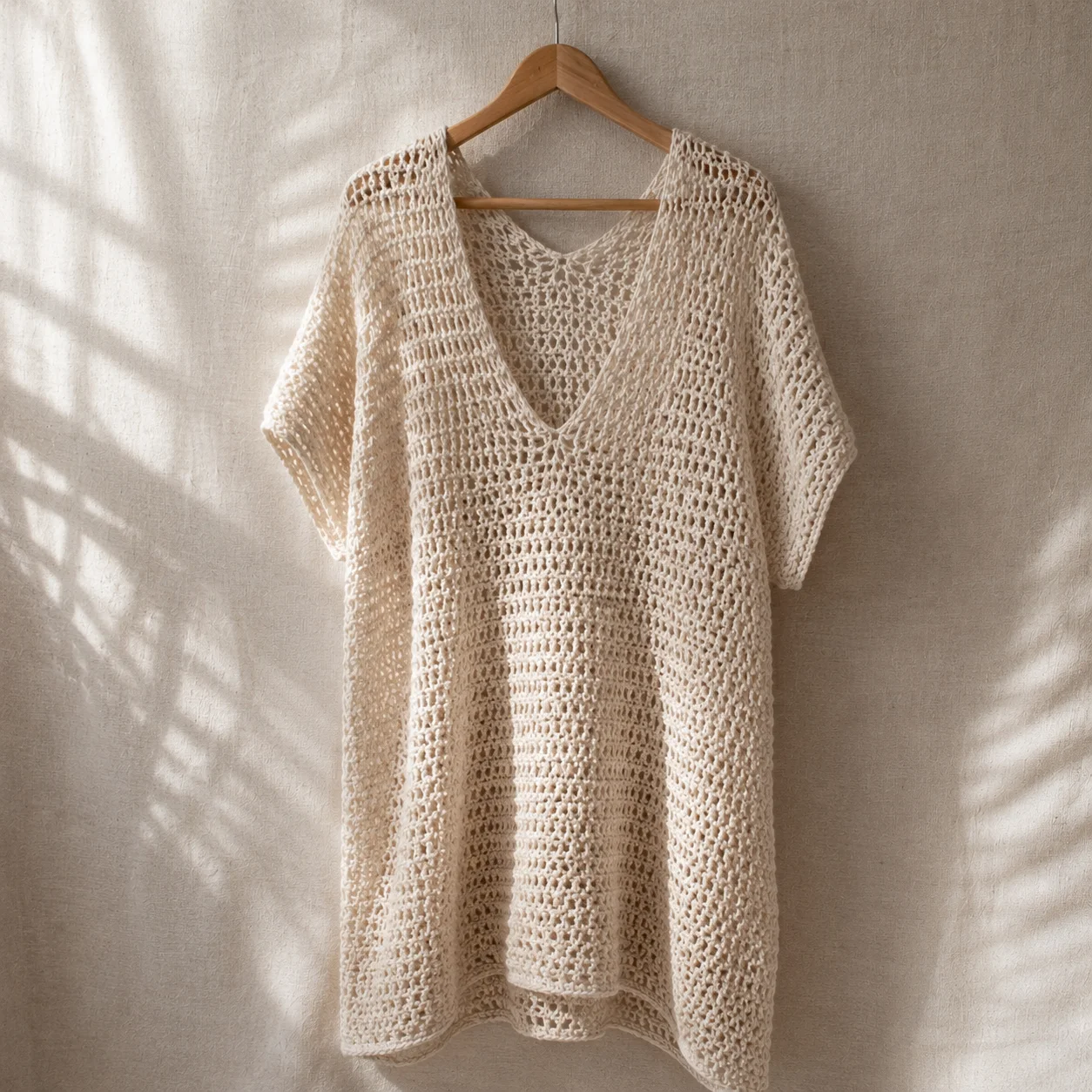 Crochet beach cover-up