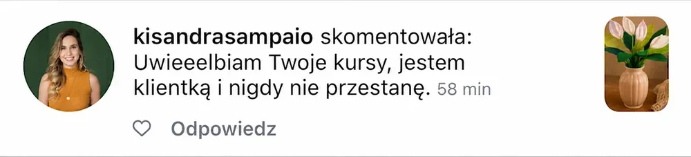 Opinia kursantki