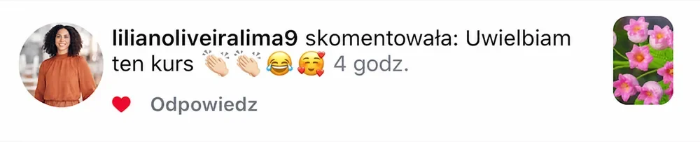 Opinia kursantki
