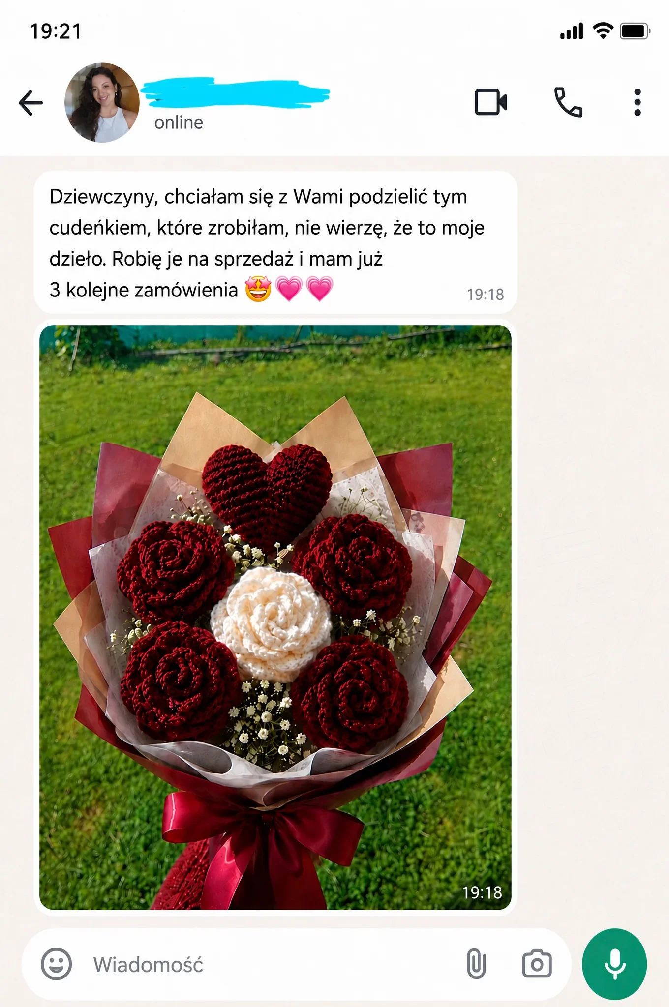 Opinia kursantki na WhatsAppie