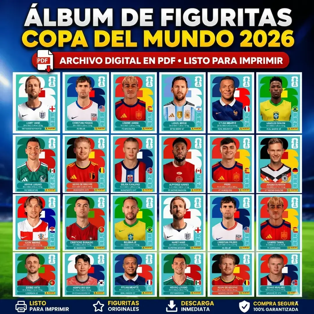 Kit figuritas Copa 2026