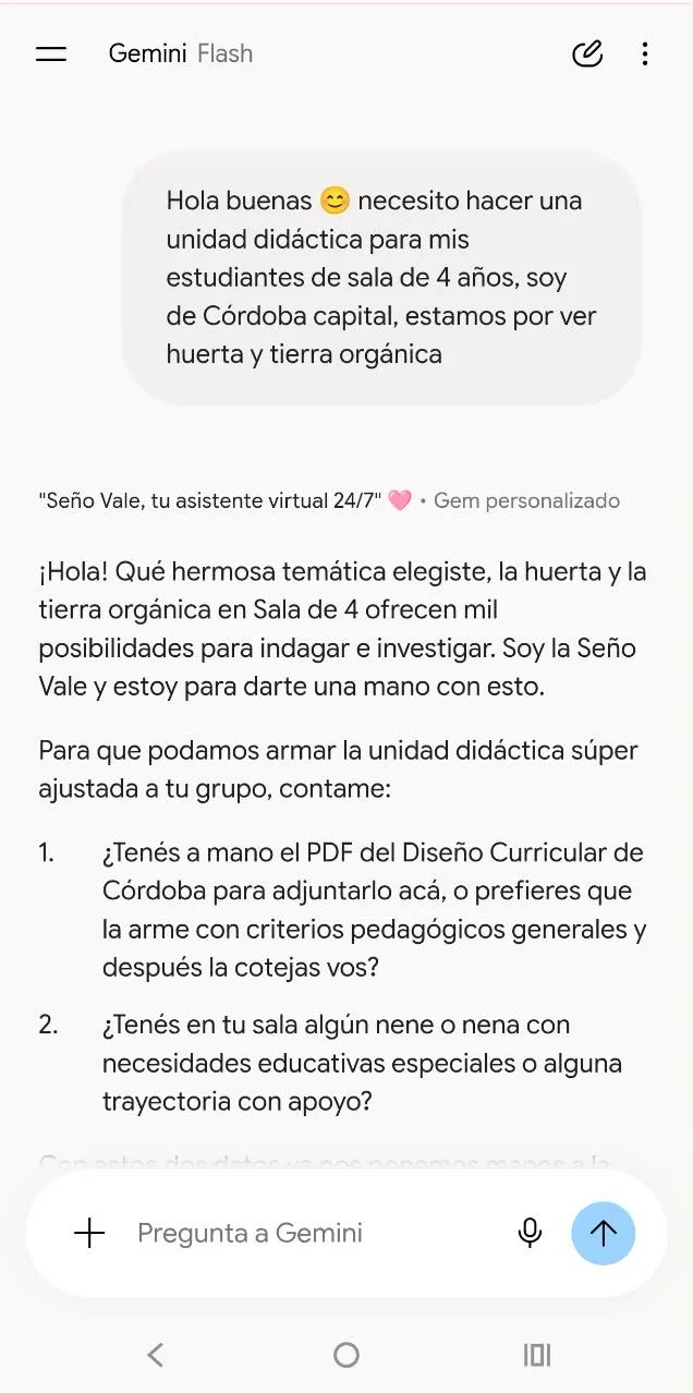 Captura del chat con el Asistente de IA 2